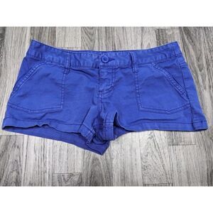 Mossimo Juniors Size 5 Pockets Fit 6 Purple Blue Chino Shorts